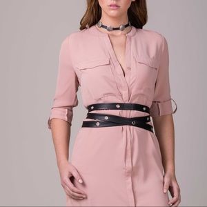 NEW! ADA skinny wrap belt with silver detailing